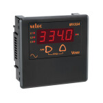 LED Voltmeter, 3Ø, 96x96mm - MV334